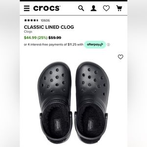 Classic lined Crocs